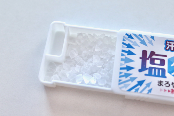 汗をかいたら塩分補給の内容物